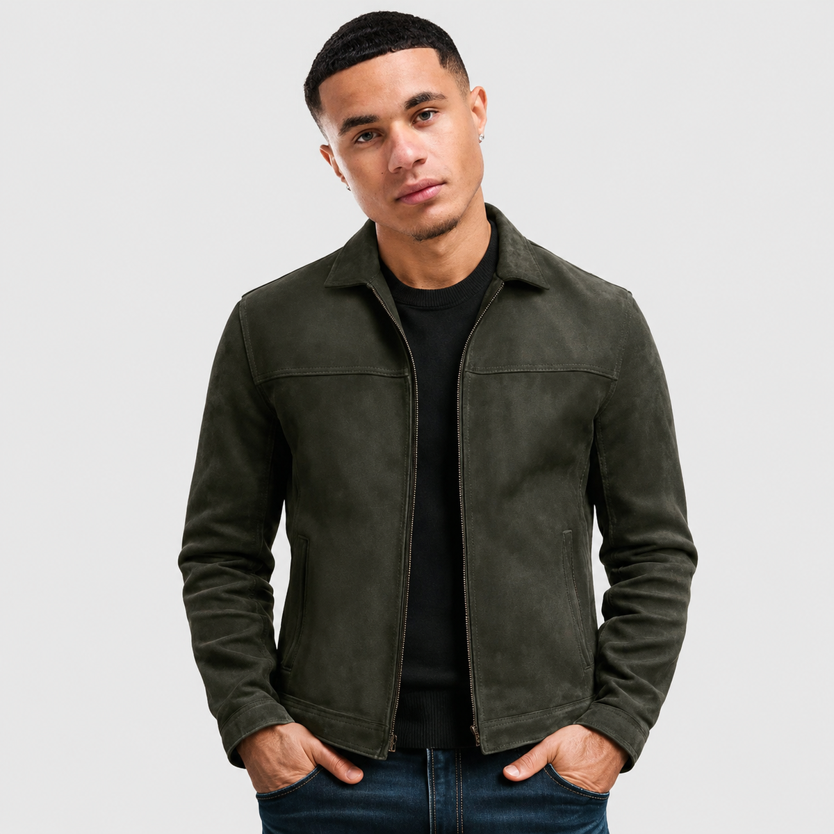 Men's Lapel Jacket - Non-Iron Casual Jacket with Pockets