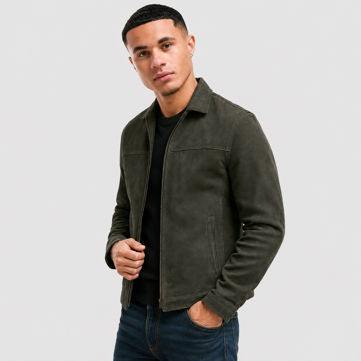 Men's Lapel Jacket - Non-Iron Casual Jacket with Pockets
