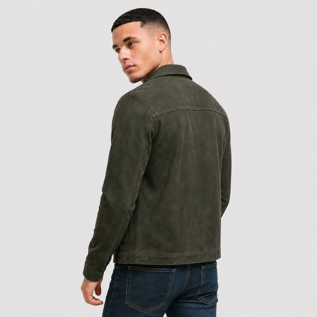 Men's Lapel Jacket - Non-Iron Casual Jacket with Pockets