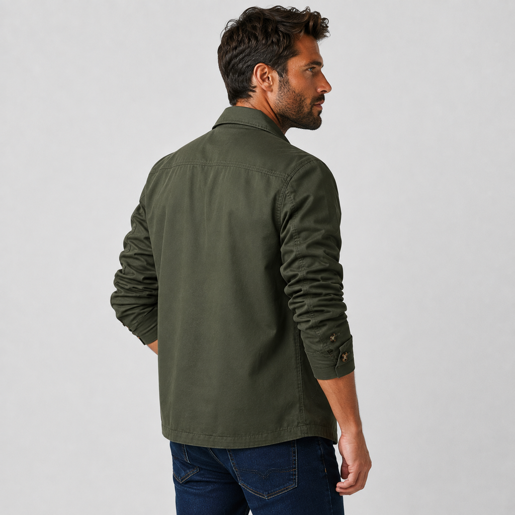 Men's Cotton Jacket - Slim Fit Lightweight Casual Jacket