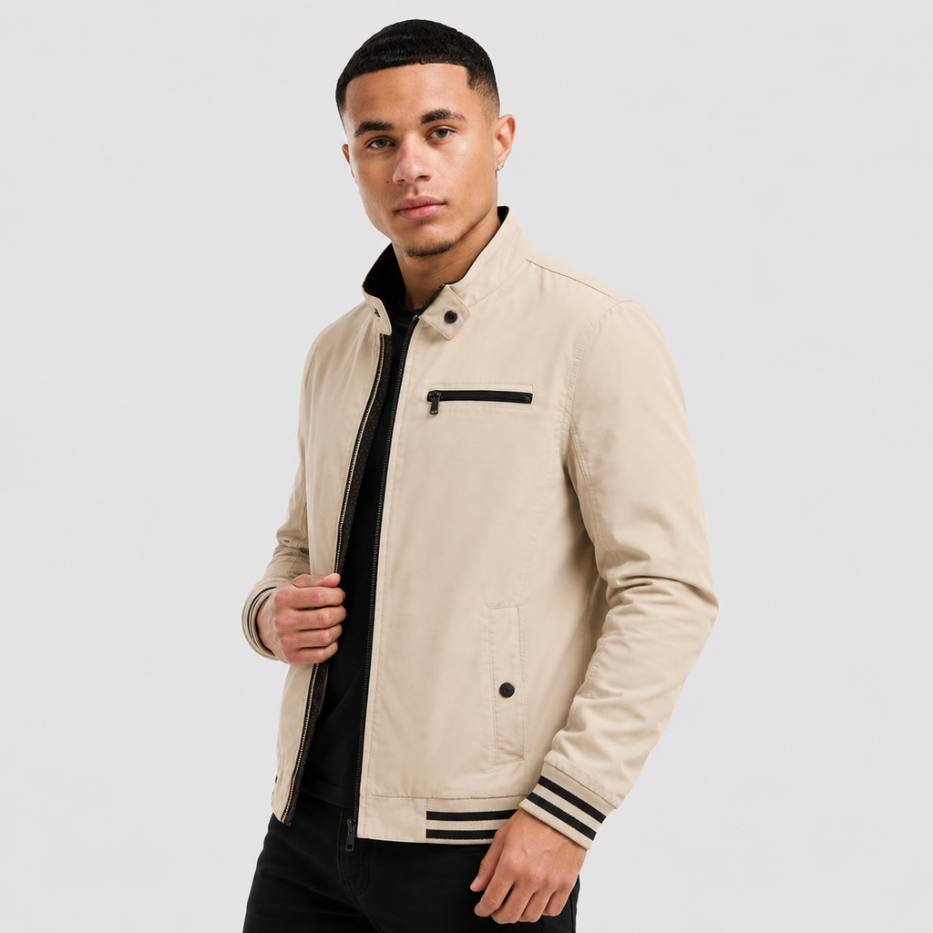 Men's Cotton Jacket - Washed Casual Spring Fall Coat
