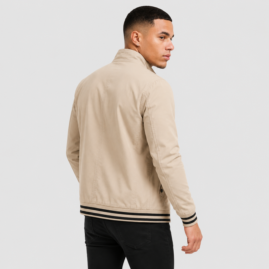 Men's Cotton Jacket - Washed Casual Spring Fall Coat