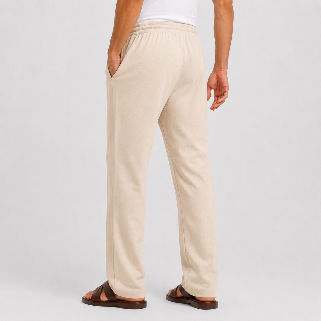 Men's Cotton Trousers - Slim Fit Casual Pants