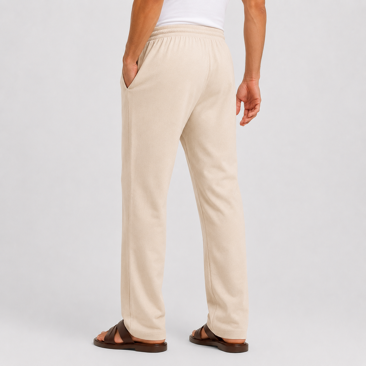 Men's Cotton Trousers - Slim Fit Casual Pants