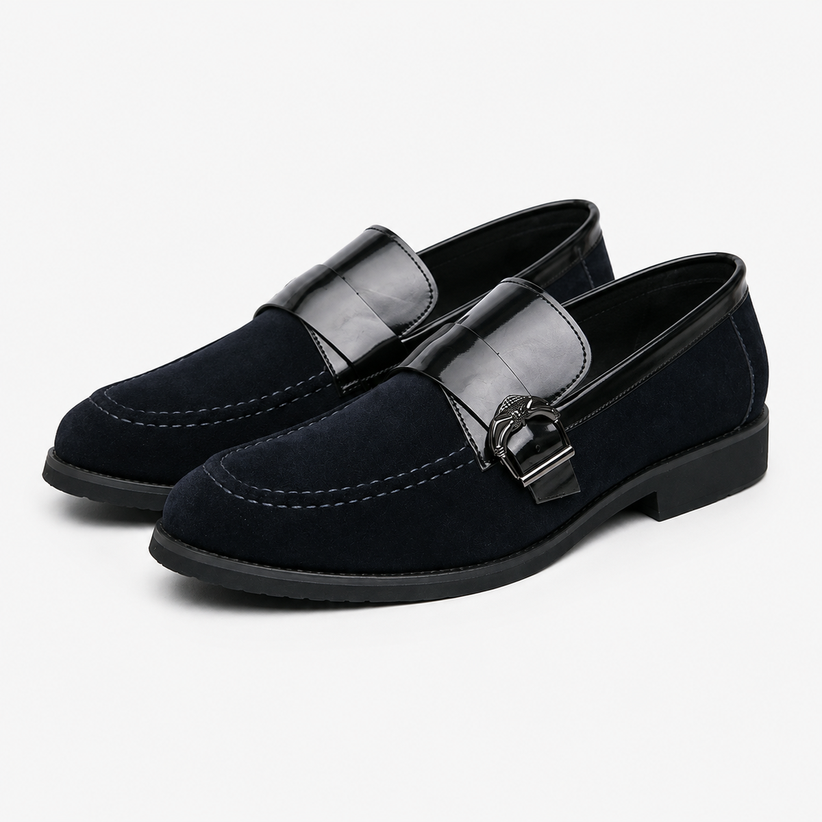 Men's Loafers - PU Upper Rubber Sole Classic Slip-On Shoes