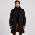 Men's Trench Coat - Mid-Length Single-Breasted Jacket