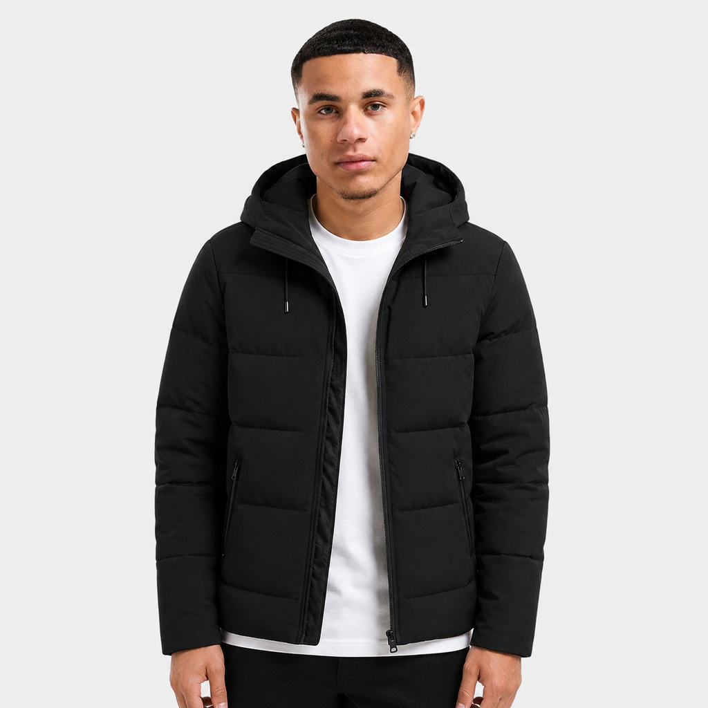 Men's Casual Jacket - Polyester Solid Color Outerwear