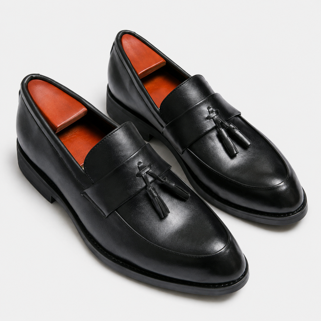 Men's Tassel Loafers - Microfiber Leather Dress Shoes