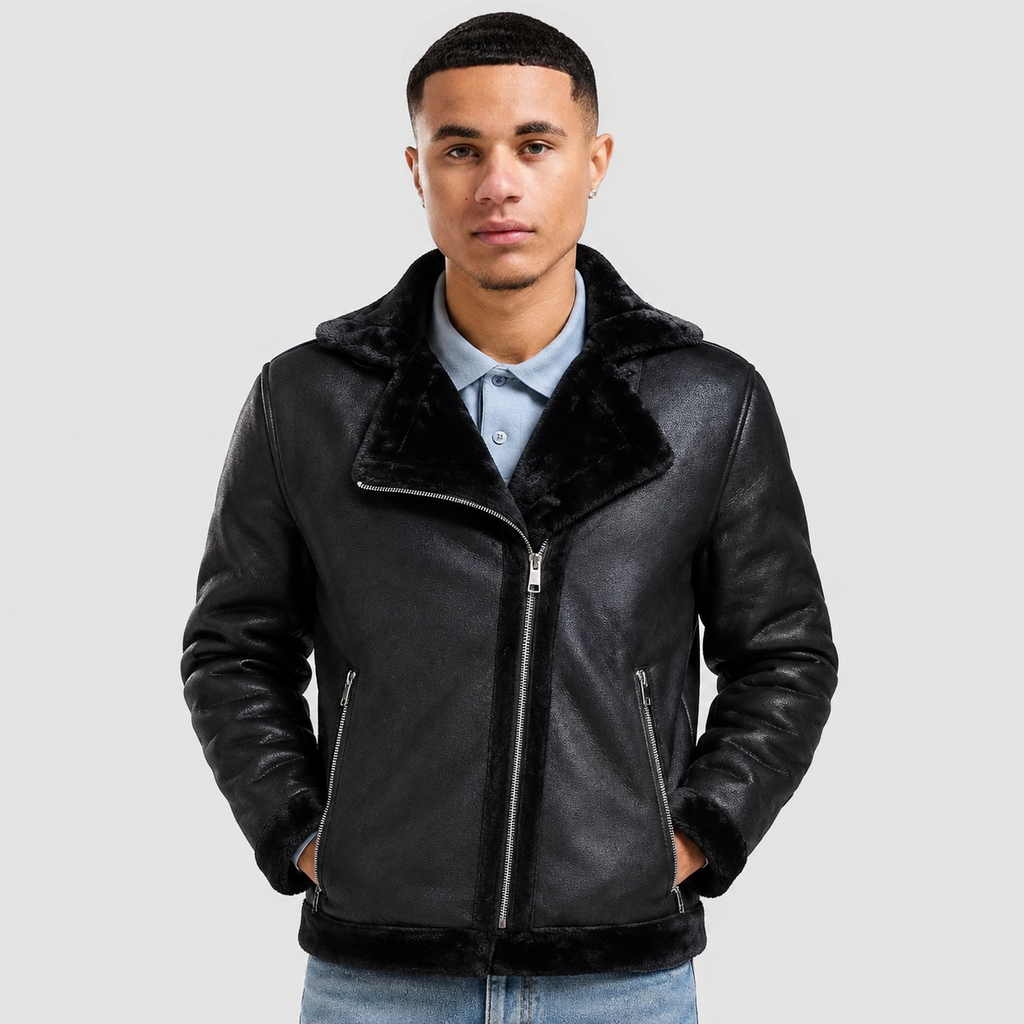 Men's Suede Jacket - Retro Winter Casual Coat