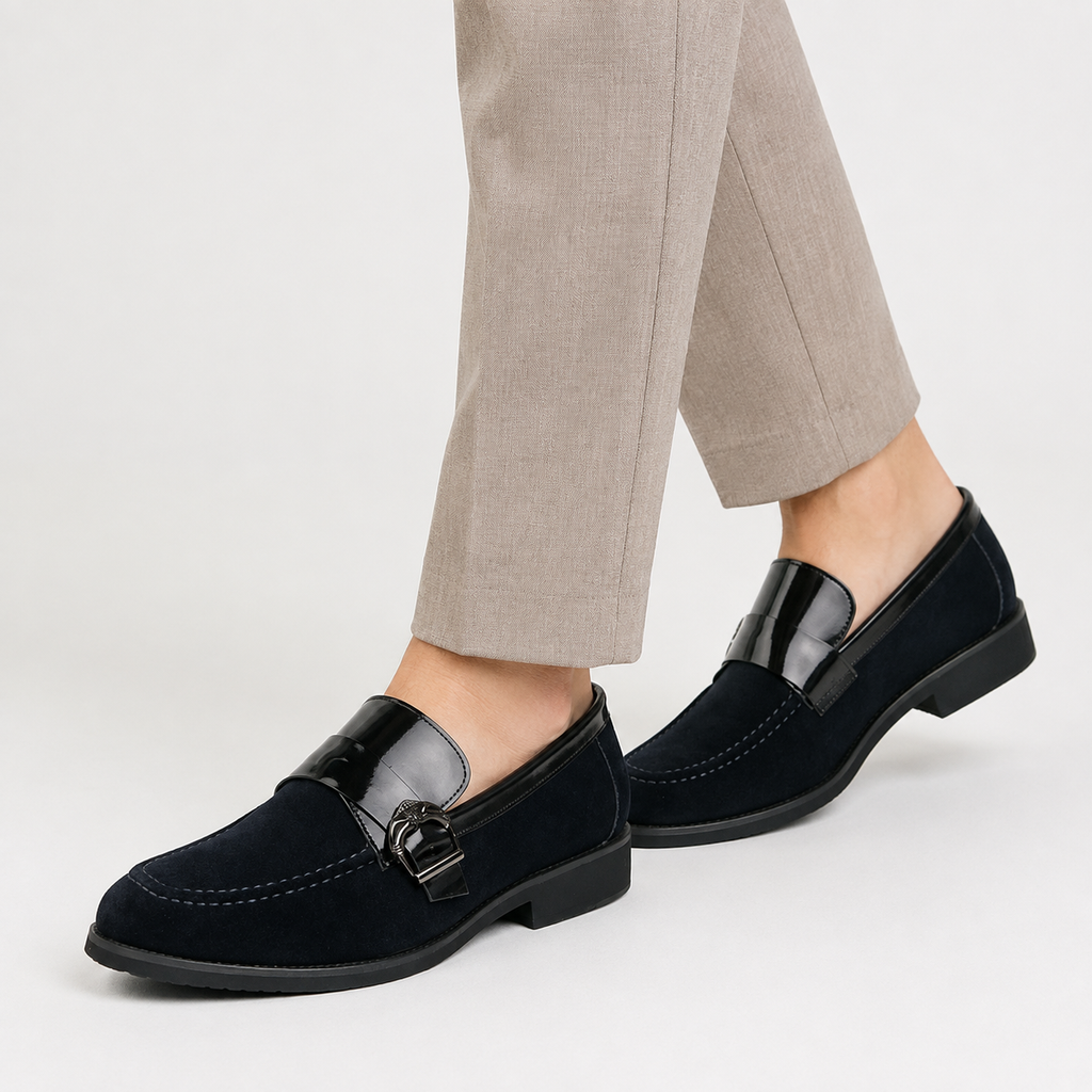 Men's Loafers - PU Upper Rubber Sole Classic Slip-On Shoes