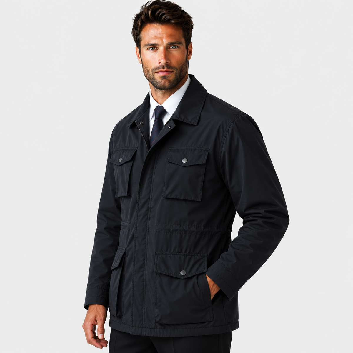 Men's Vintage Jacket - Lapel Collar Single-Breasted Coat