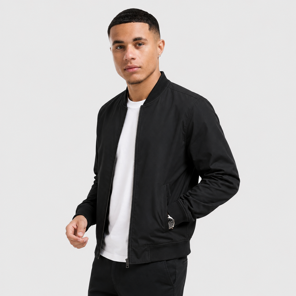 Men's Baseball Jacket - Long Sleeve Casual Style