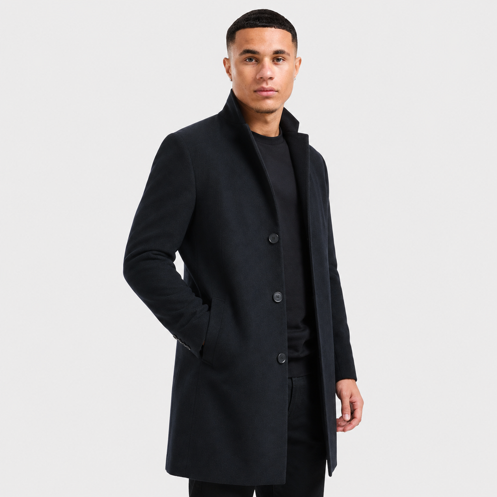 Men's Trench Coat - Long Slim Fit Winter Overcoat
