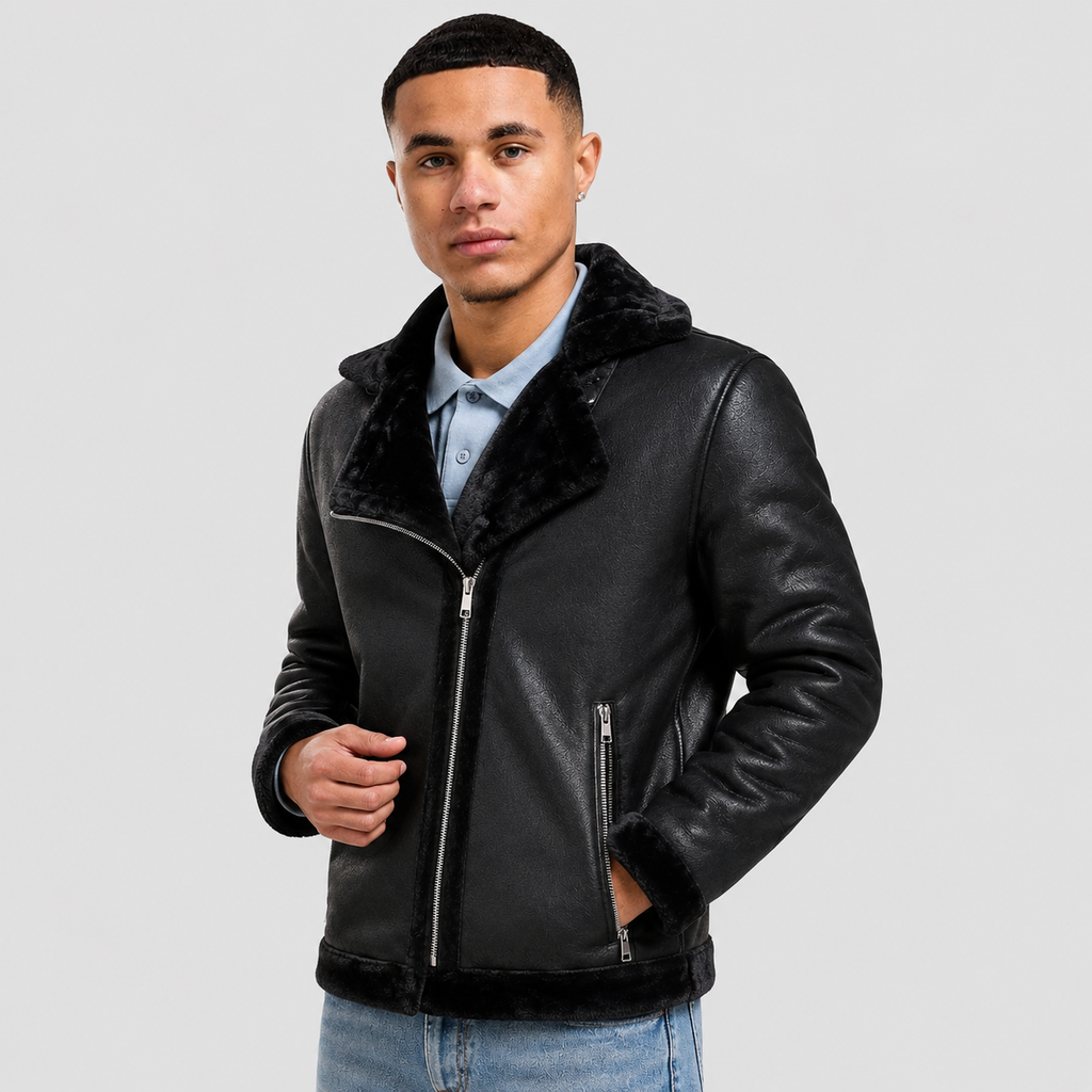 Men's Suede Jacket - Retro Winter Casual Coat