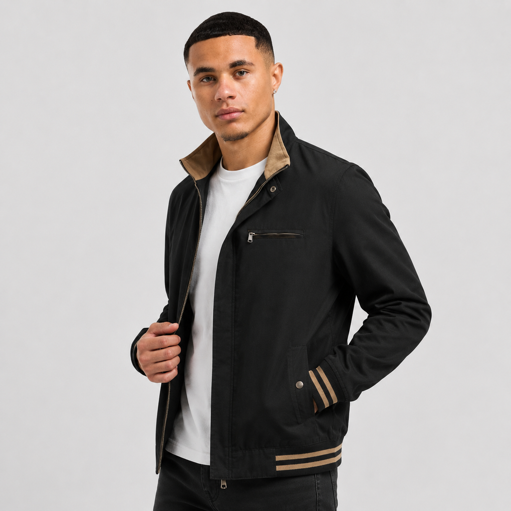Men's Cotton Jacket - Washed Casual Spring Fall Coat