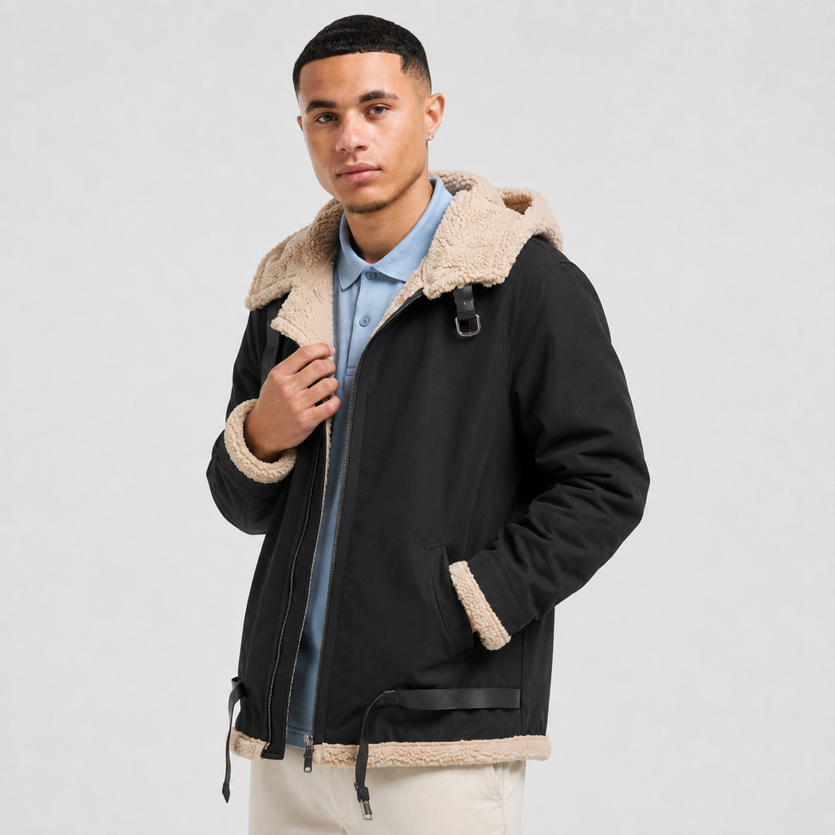 Men's Faux Fur Jacket - Thickened Casual Winter Style