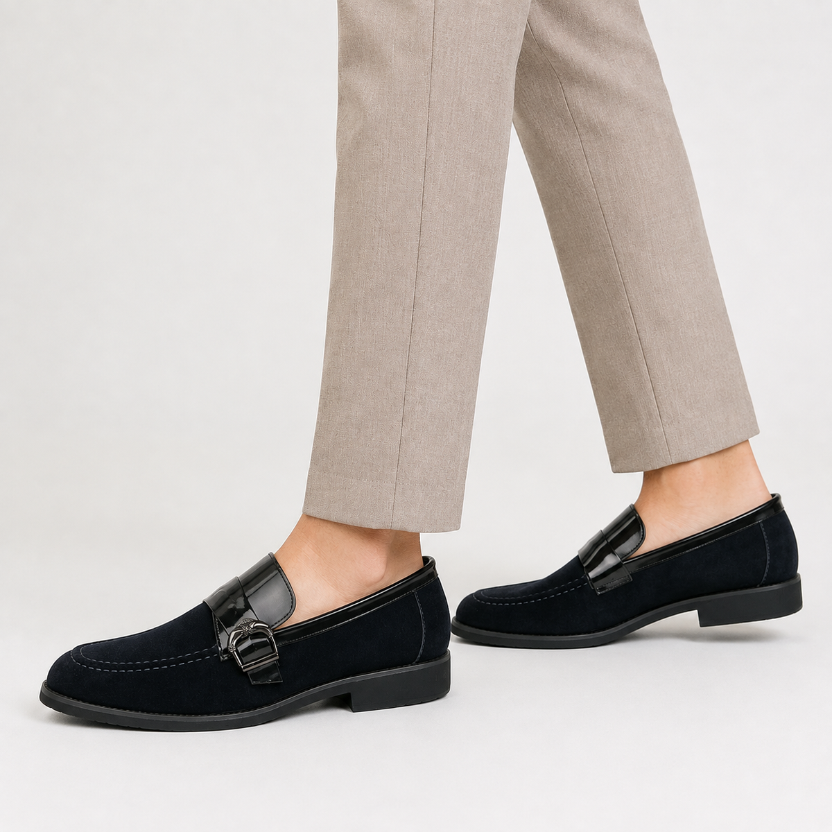 Men's Loafers - PU Upper Rubber Sole Classic Slip-On Shoes