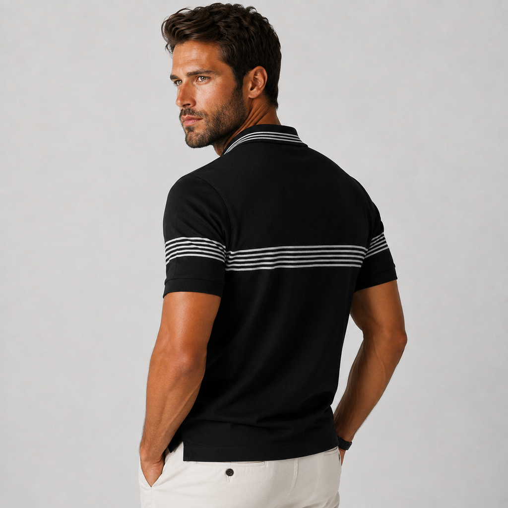 Men's Striped Shirt - Short Sleeve Business Casual Summer