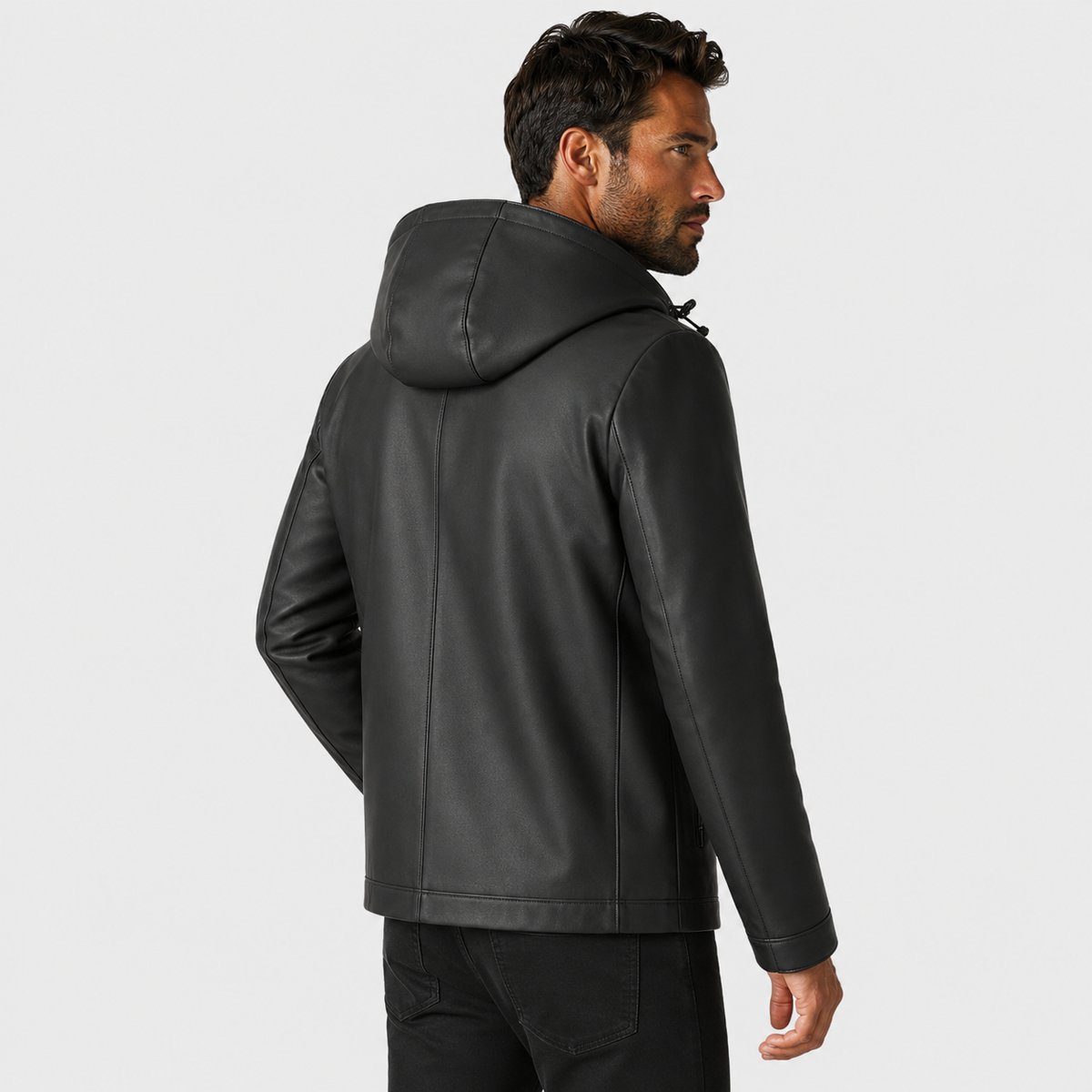Men's Genuine Leather Jacket - Classic Casual Outerwear