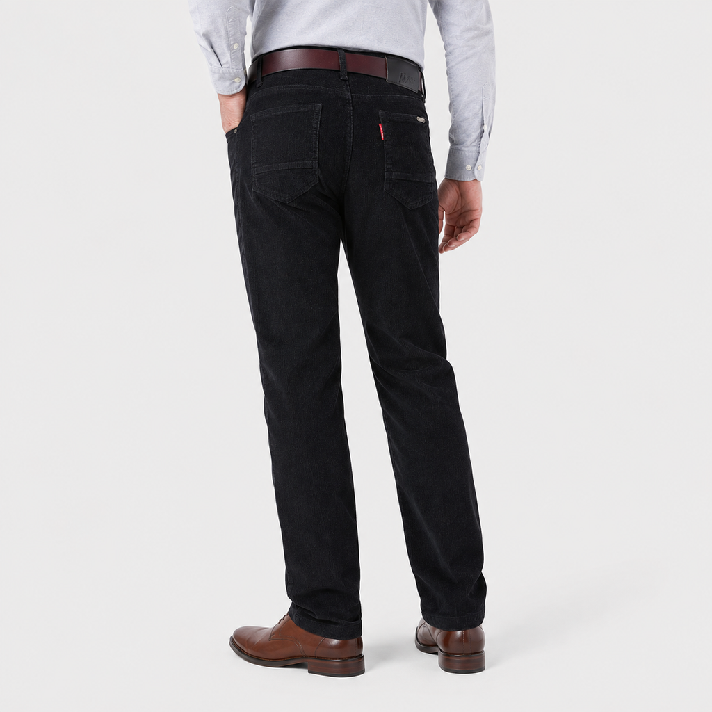 Men's Corduroy Pants - 98% Cotton Straight Leg Trousers