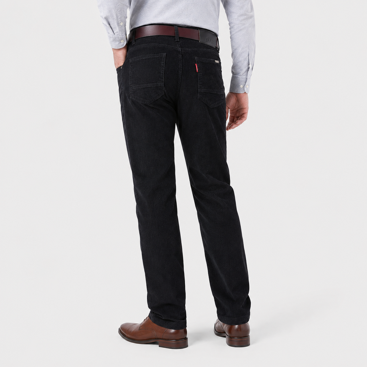 Men's Corduroy Pants - 98% Cotton Straight Leg Trousers