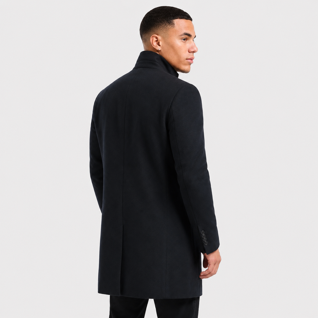 Men's Trench Coat - Long Slim Fit Winter Overcoat