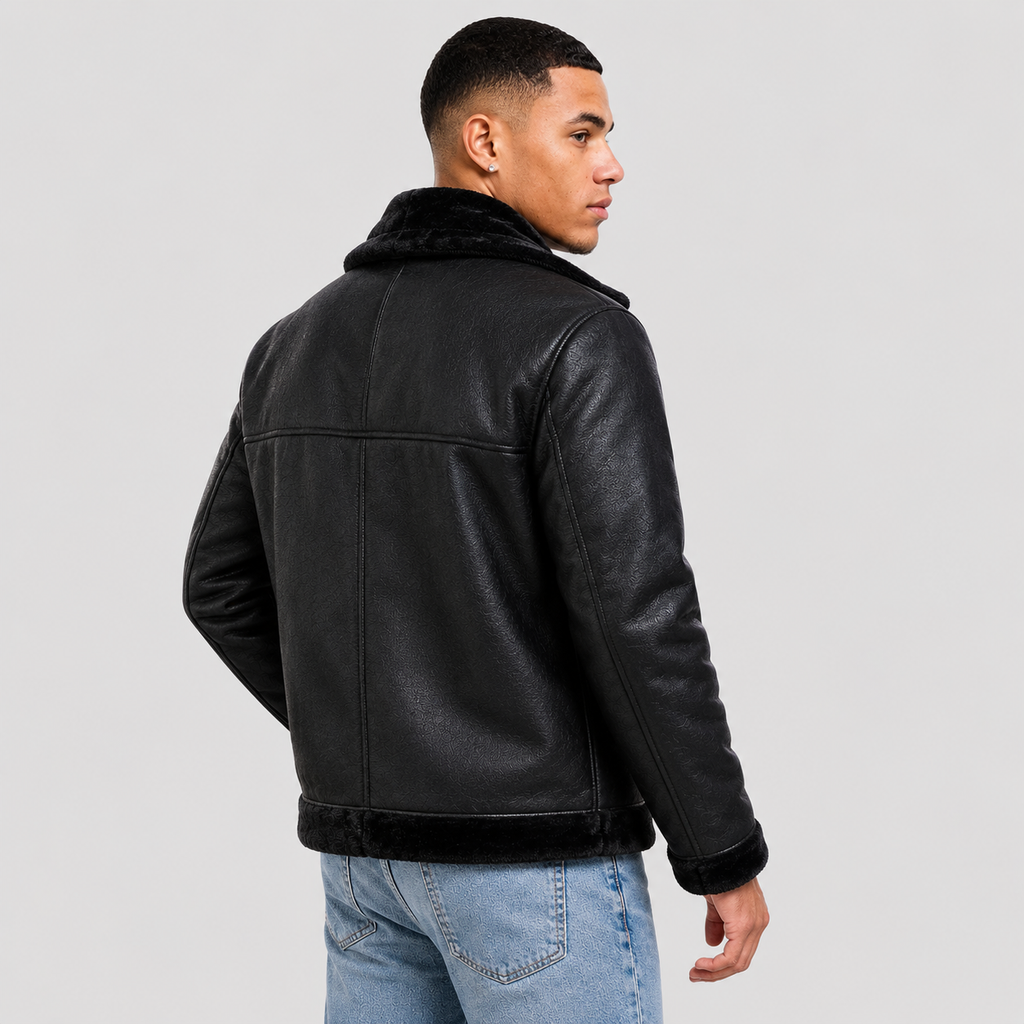 Men's Suede Jacket - Retro Winter Casual Coat