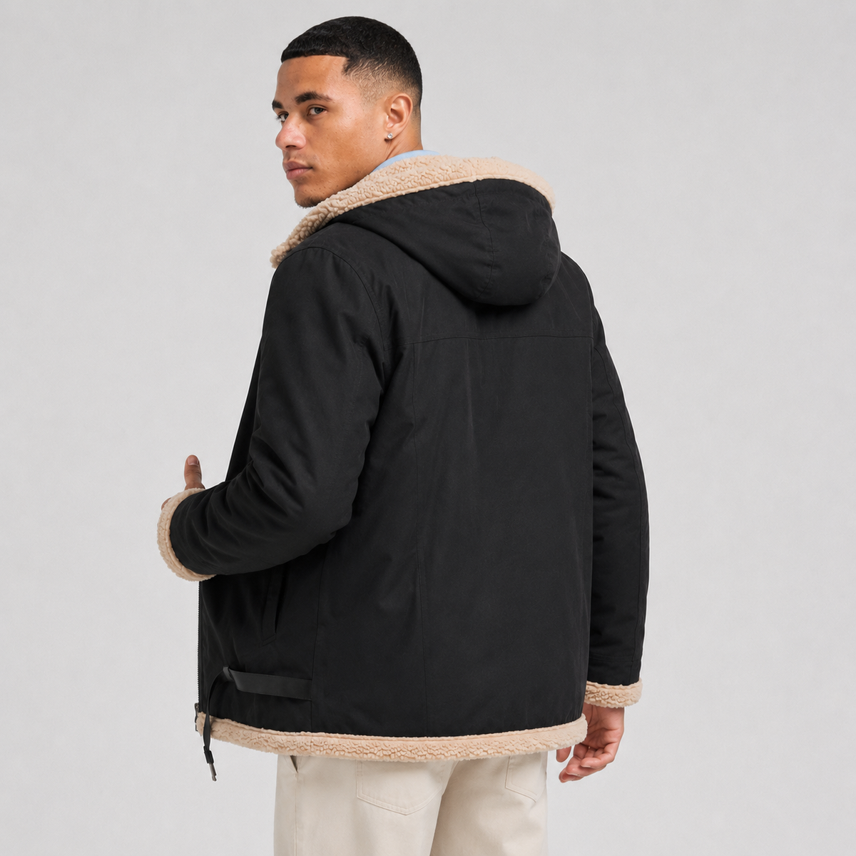 Men's Faux Fur Jacket - Thickened Casual Winter Style