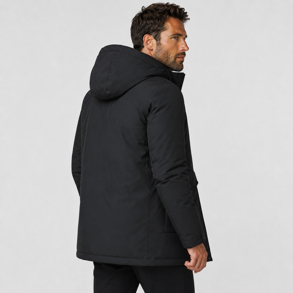 Men's Hooded Winter Jacket - Warm Thickened Casual Coat