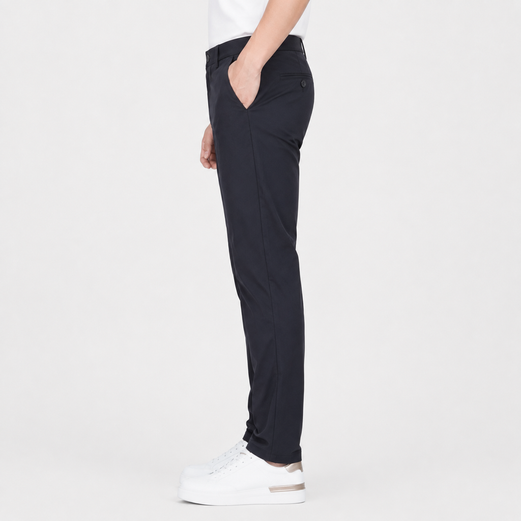Men's Straight Leg Pants - Stretch Polyester Lightweight