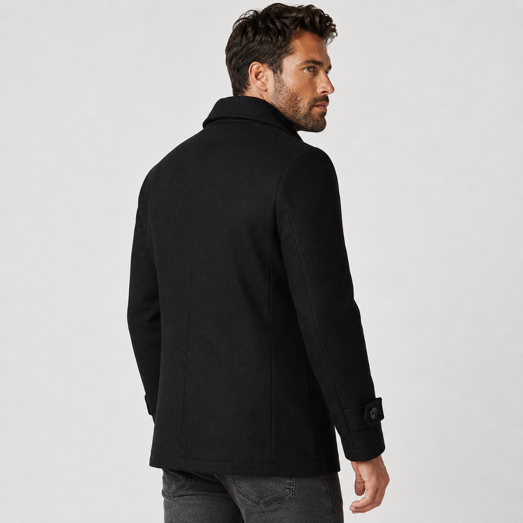 Men's Woolen Overcoat - Thick Single-Breasted Loose Fit