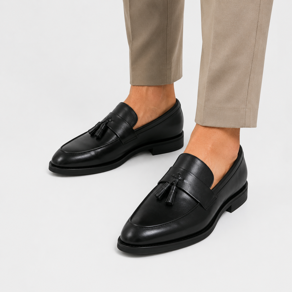 Men's Tassel Loafers - Microfiber Leather Dress Shoes