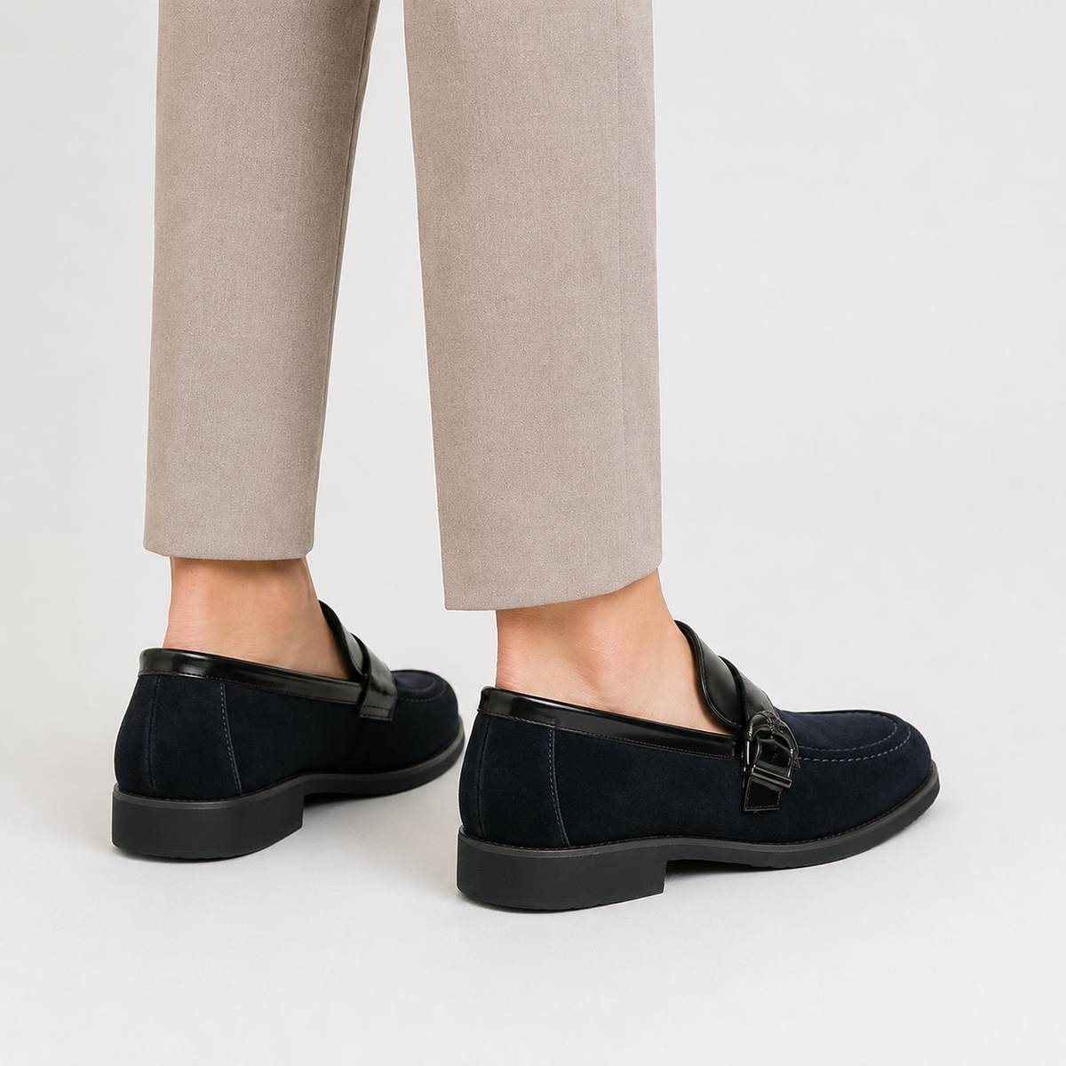 Men's Loafers - PU Upper Rubber Sole Classic Slip-On Shoes