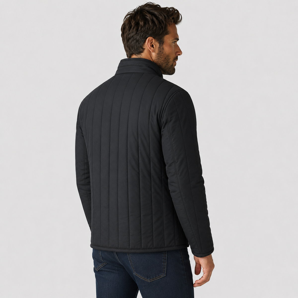 Men's Padded Winter Jacket - Polyester Filled Outerwear