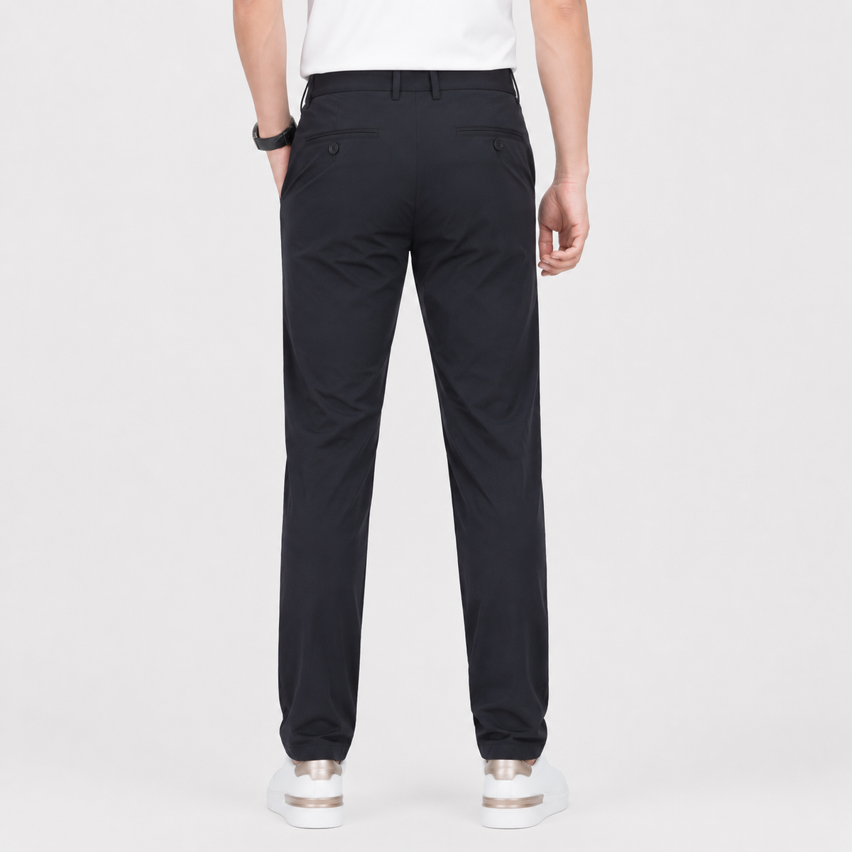 Men's Straight Leg Pants - Stretch Polyester Lightweight