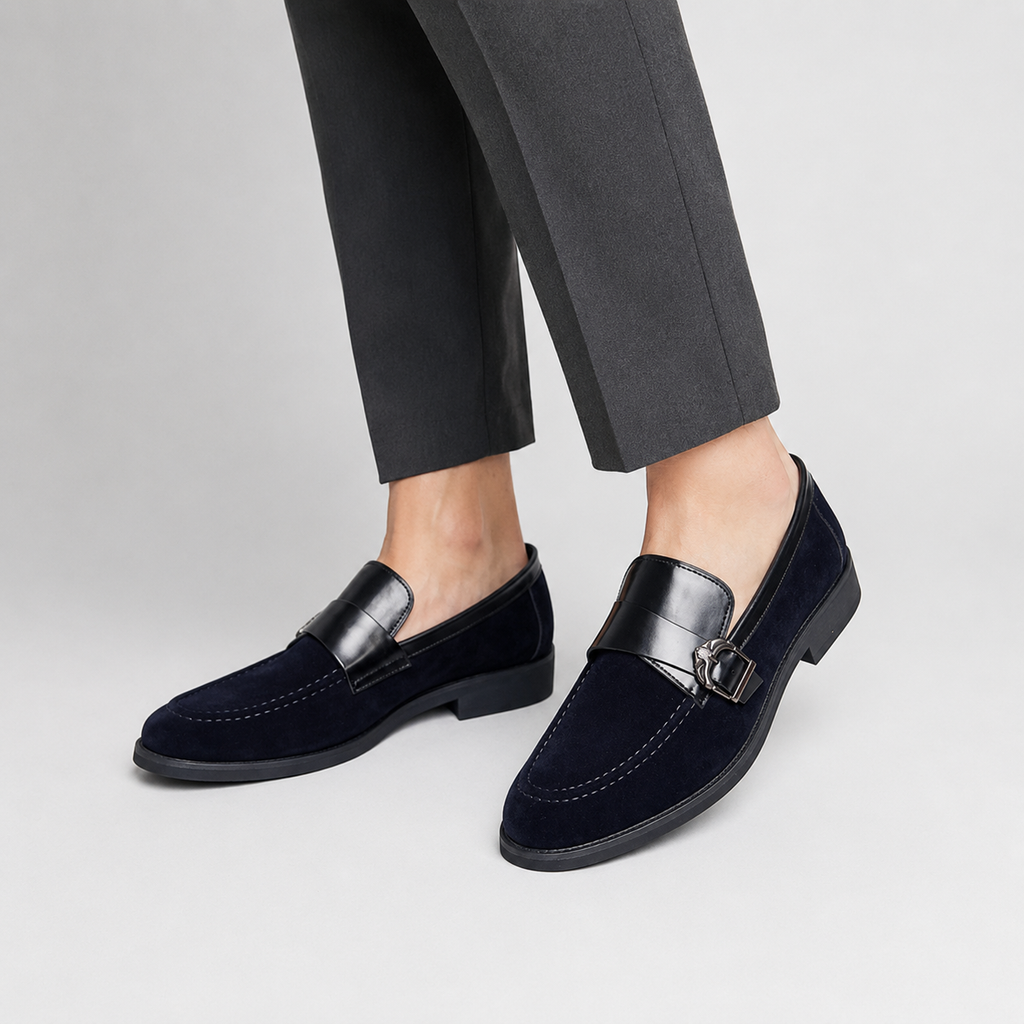 Men's Loafers - PU Upper Rubber Sole Classic Slip-On Shoes