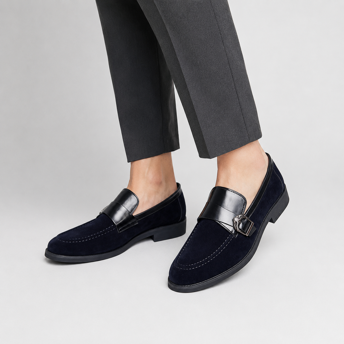 Men's Loafers - PU Upper Rubber Sole Classic Slip-On Shoes