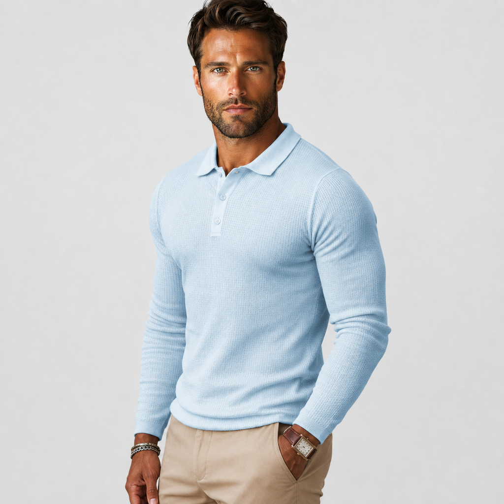 Men's Striped Long Sleeve Shirt - Casual Everyday Top