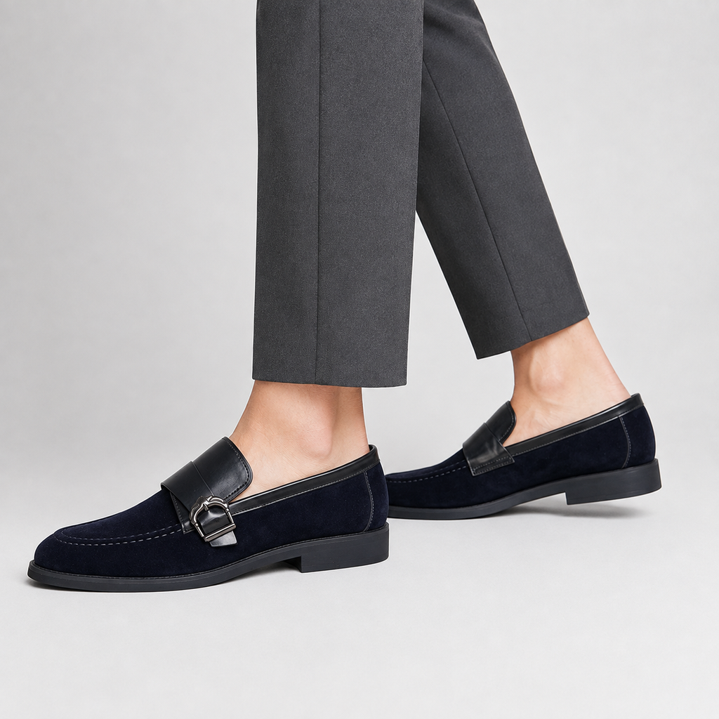 Men's Loafers - PU Upper Rubber Sole Classic Slip-On Shoes