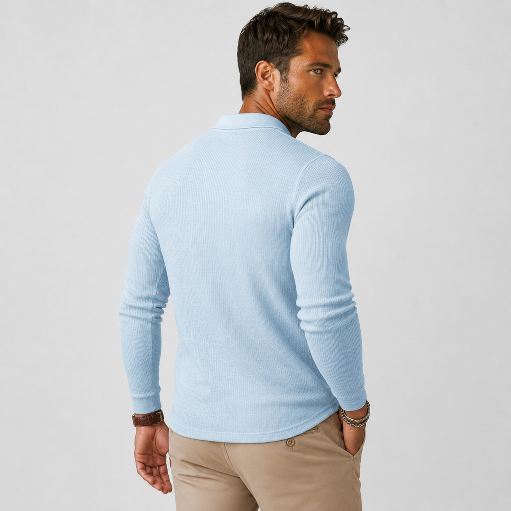Men's Striped Long Sleeve Shirt - Casual Everyday Top