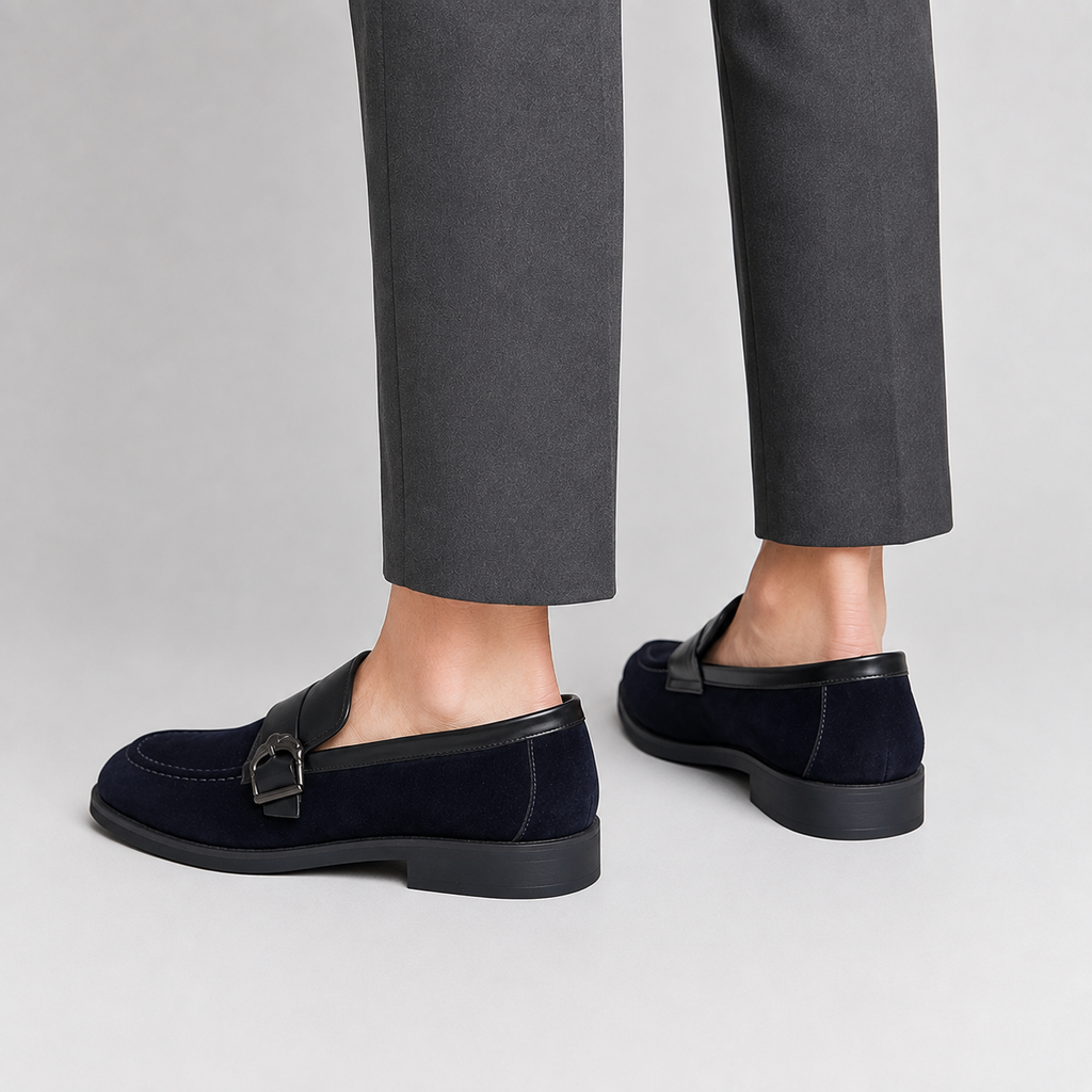 Men's Loafers - PU Upper Rubber Sole Classic Slip-On Shoes