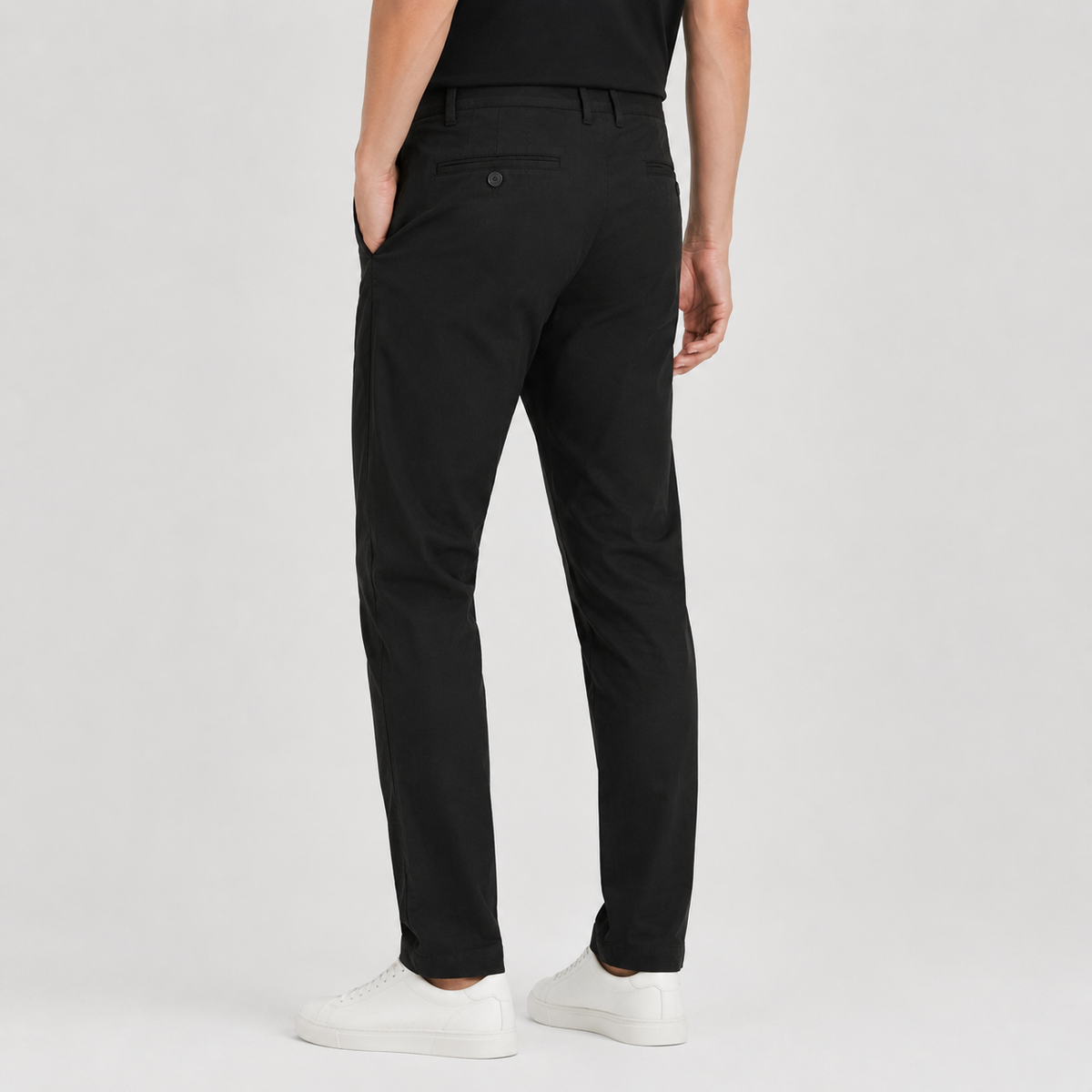 Men's Ankle-Banded Pants - Loose Fit Polyester Trousers