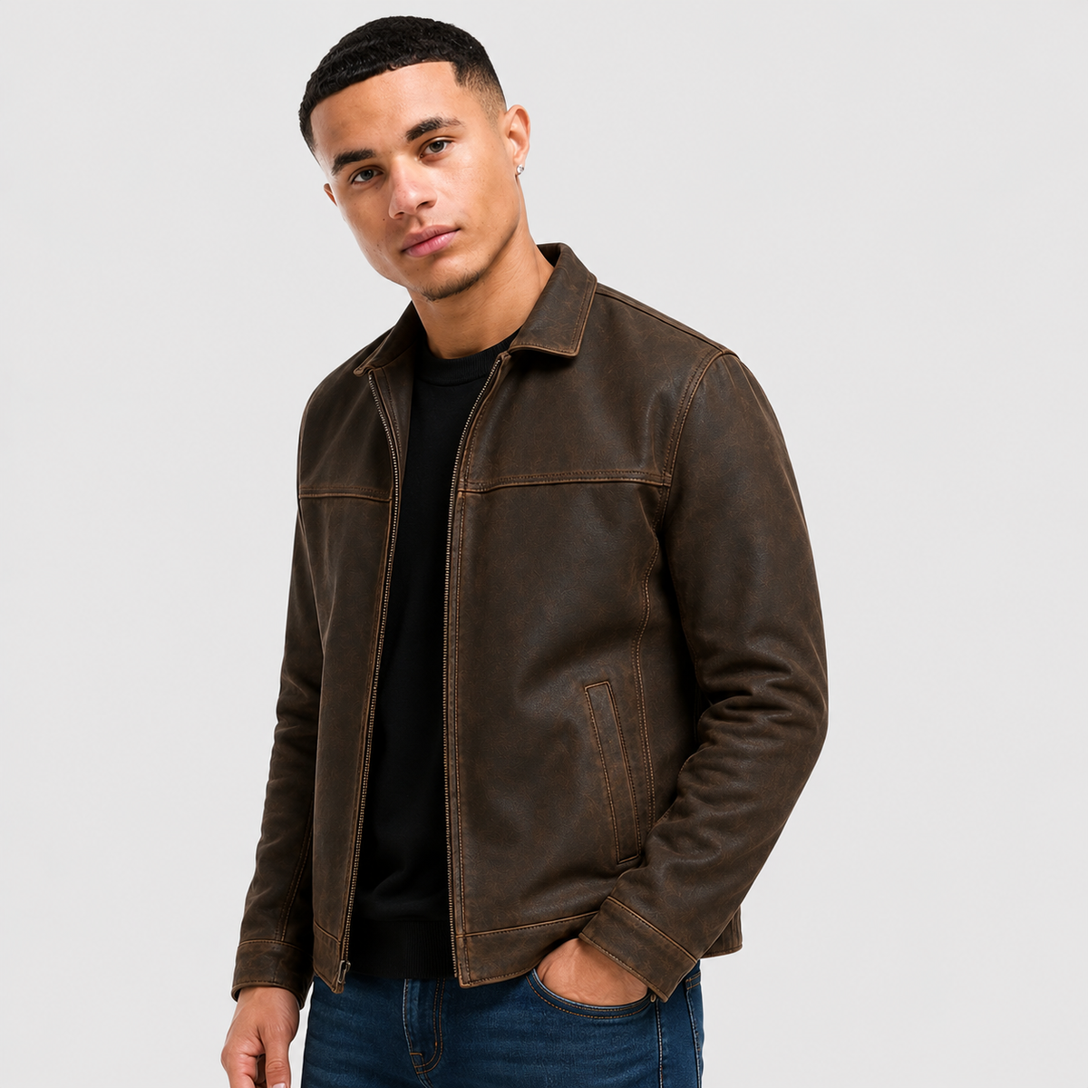 Men's Lapel Jacket - Non-Iron Casual Jacket with Pockets
