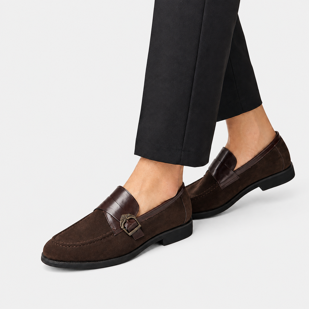 Men's Loafers - PU Upper Rubber Sole Classic Slip-On Shoes