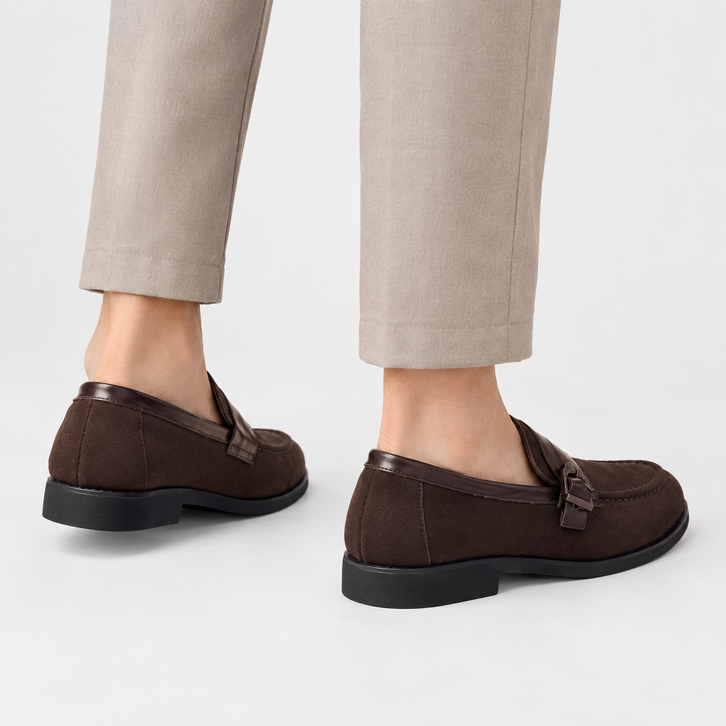 Men's Loafers - PU Upper Rubber Sole Classic Slip-On Shoes