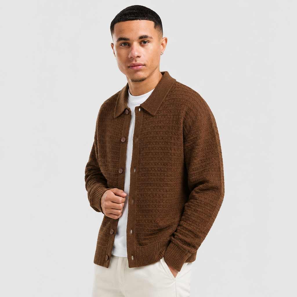 Men's Cardigan Sweater - Casual Everyday Layering Style