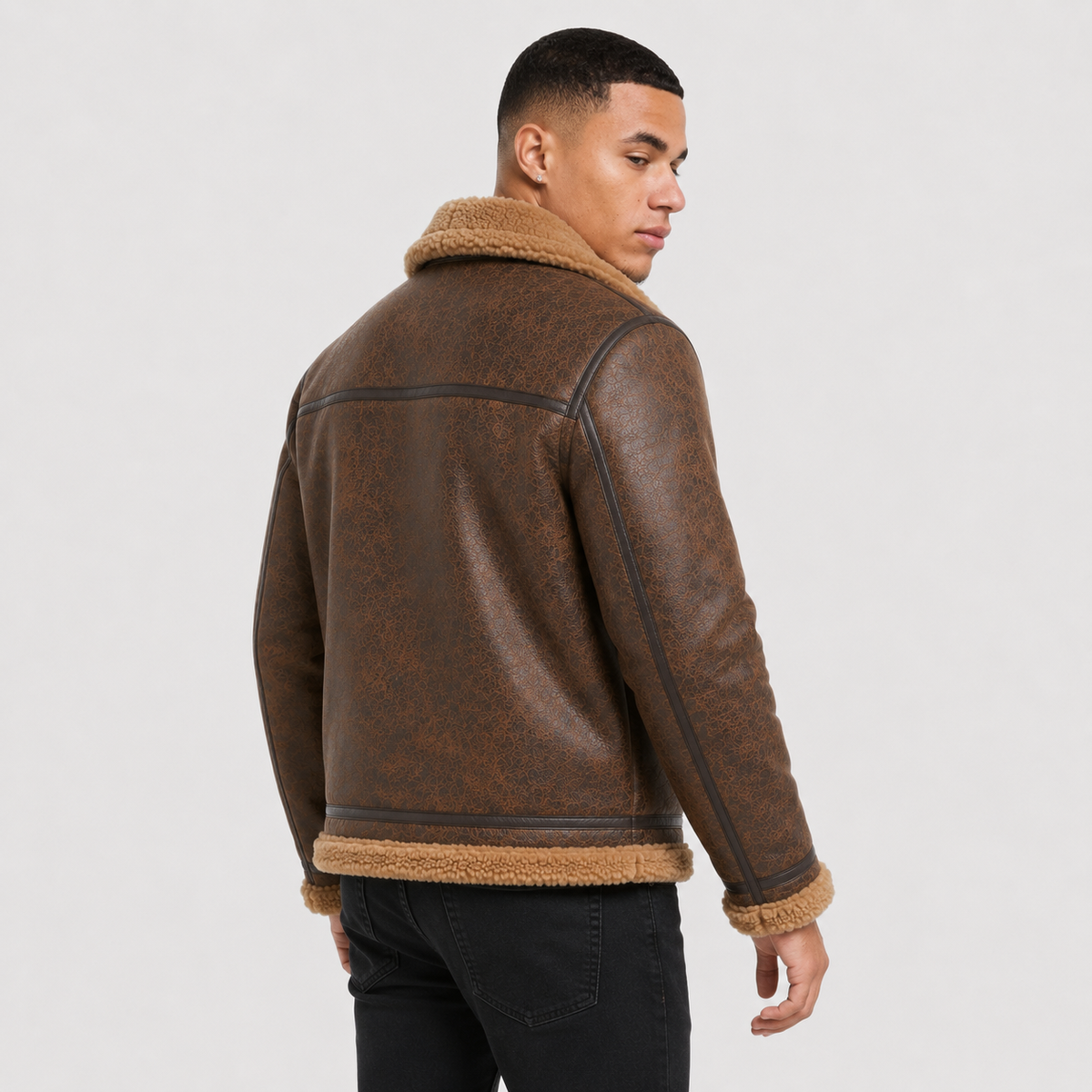 Men's Suede Jacket - Retro Winter Casual Coat