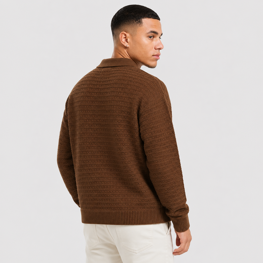 Men's Cardigan Sweater - Casual Everyday Layering Style