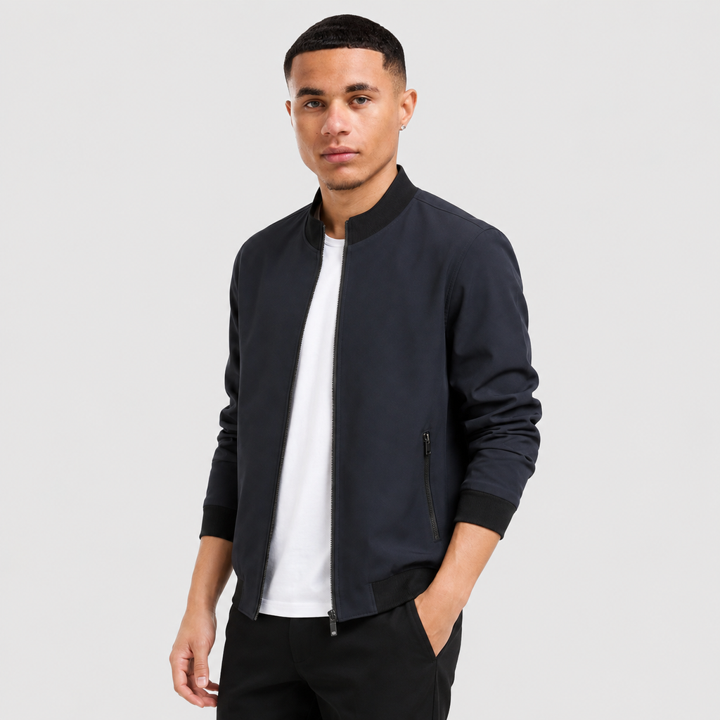 Men's Baseball Jacket - Long Sleeve Casual Style