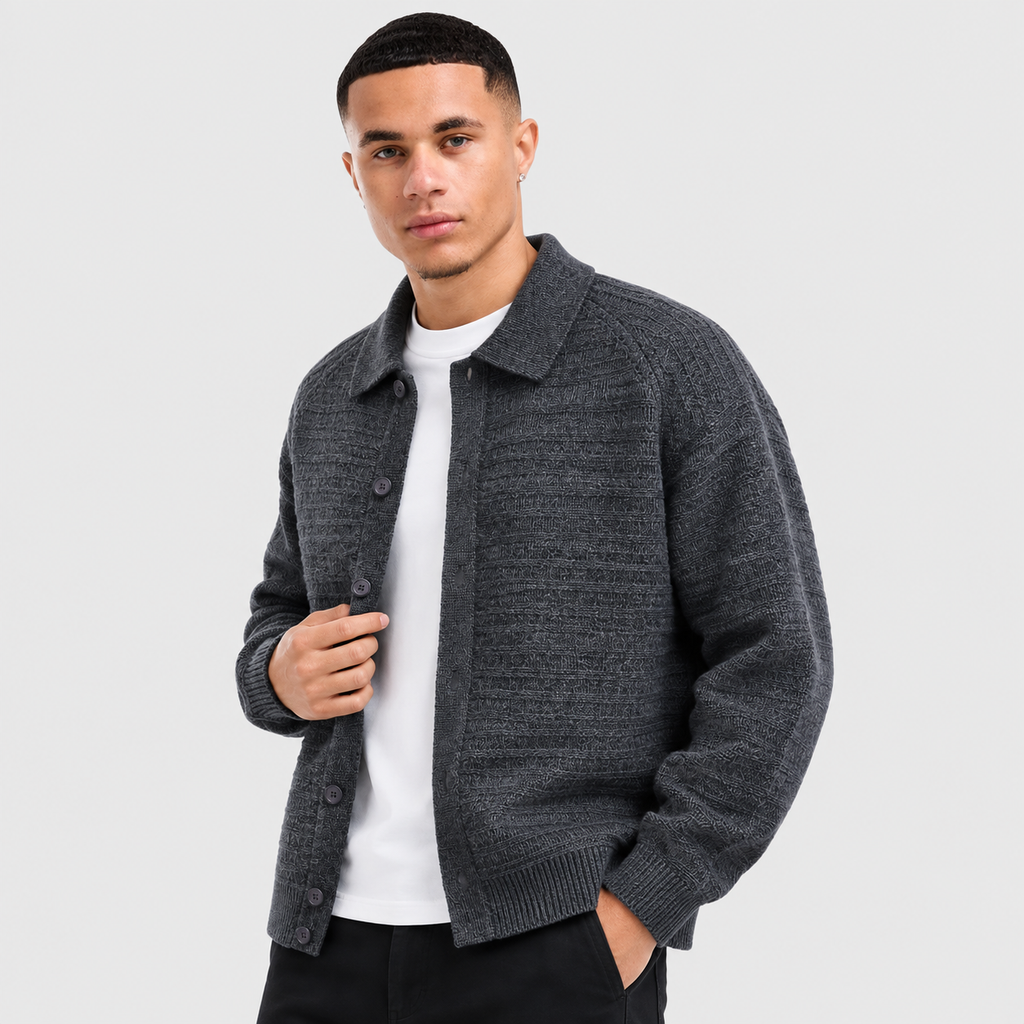 Men's Cardigan Sweater - Casual Everyday Layering Style